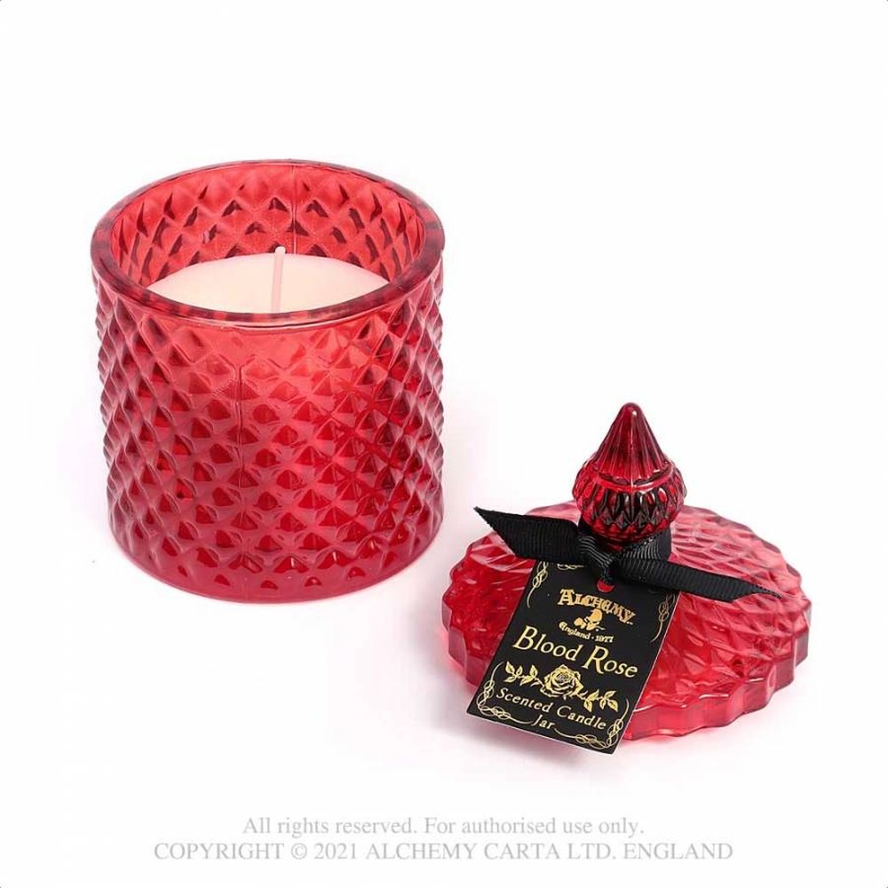Alchemy - Scented Boudoir Candle Jar - Blood Rose (Large) Geurkaars - Rood